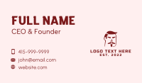 Asian Male Character Business Card Design