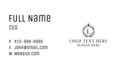 Crown Shield Wedding Planner Business Card Image Preview