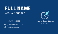 Quill Pen Clock  Business Card Image Preview