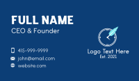 Quill Pen Clock  Business Card Design