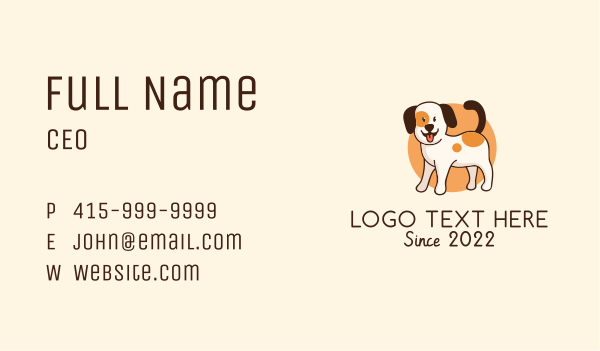 Cute Puppy Grooming Business Card Design Image Preview