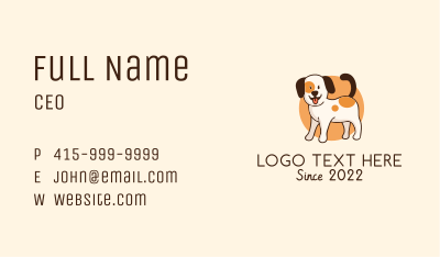 Cute Puppy Grooming Business Card