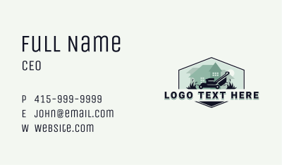 Lawn Mower Yard Cleaning Business Card Image Preview