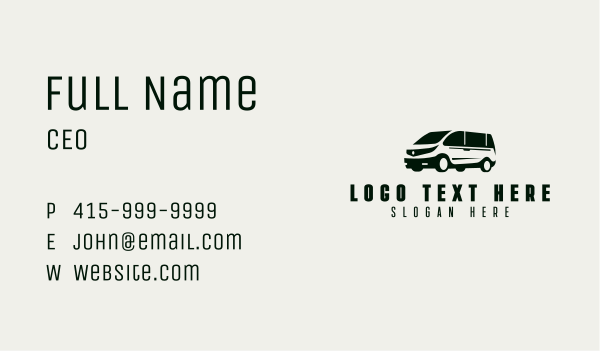 SUV Van Automobile Business Card Design Image Preview