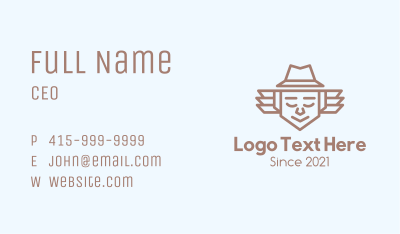 Minimalist Father Hat Business Card Image Preview