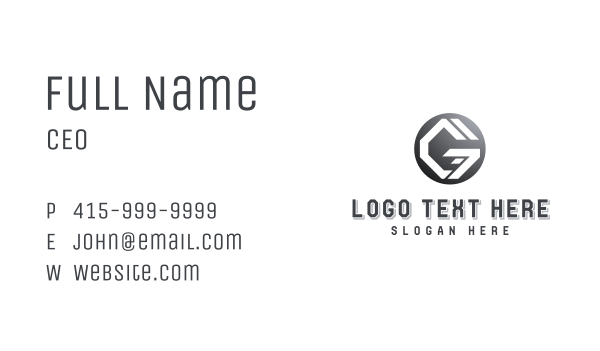 Geometric Technology Letter G Business Card Design Image Preview