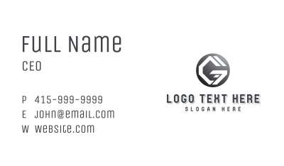 Geometric Technology Letter G Business Card Image Preview