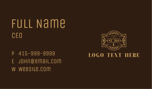 Luxury Fine Dining Restaurant Business Card Design Image Preview