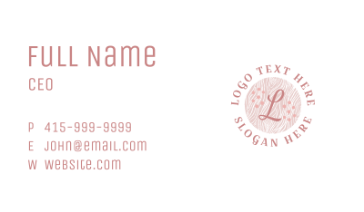 Cosmetics Beauty Letter Business Card
