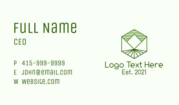 Hexagon Mountain Landscape Business Card Design Image Preview