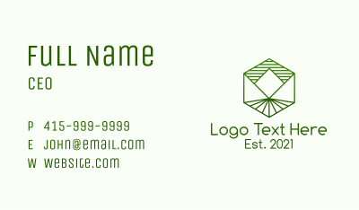 Hexagon Mountain Landscape Business Card