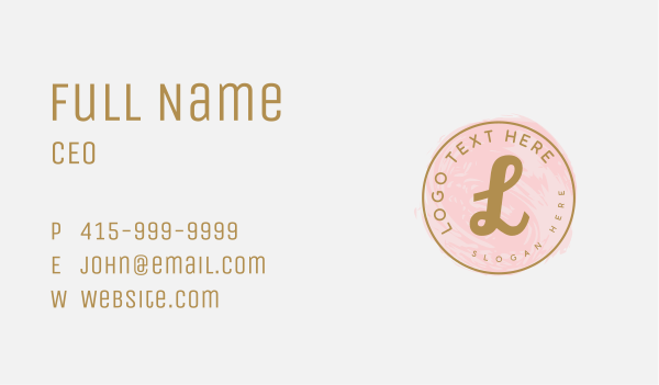 Golden Beauty Emblem Business Card Design Image Preview