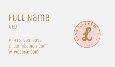 Golden Beauty Emblem Business Card Image Preview