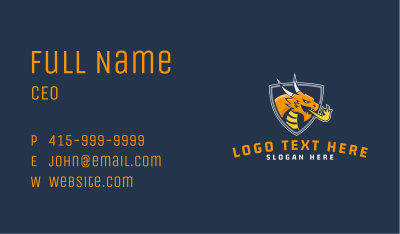 Fire Dragon Shield Esport Business Card Image Preview