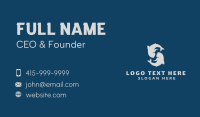 Gray Fish Swimming Business Card Preview