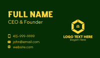 Yellow Hexagon Window Business Card Image Preview