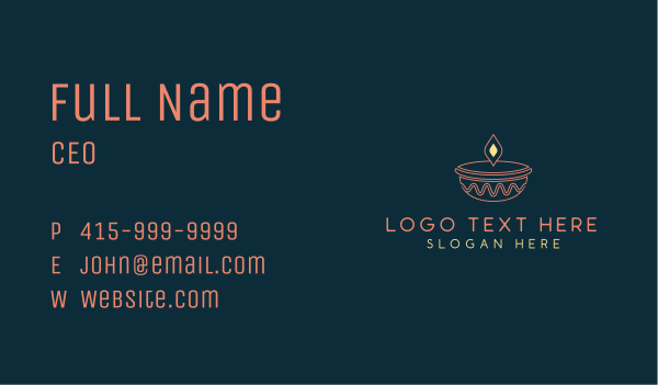 Scented Candle Spa Business Card Design Image Preview