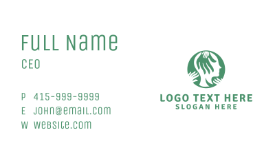 Green Wellness Head  Business Card Image Preview