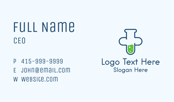 Test Tube Cross Business Card Design Image Preview