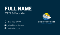 Sunset Sea Yacht Business Card Image Preview
