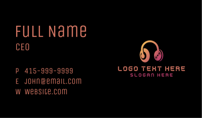 Music Headphones DJ Business Card Image Preview