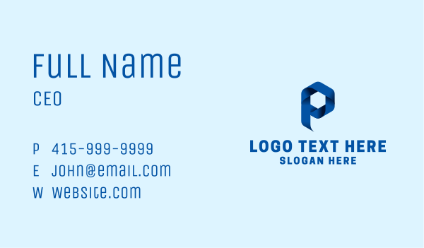 Corporate Business Letter P Business Card Design Image Preview