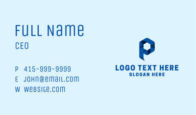 Corporate Business Letter P Business Card Image Preview