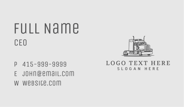 Truck Moving Company Business Card Design Image Preview