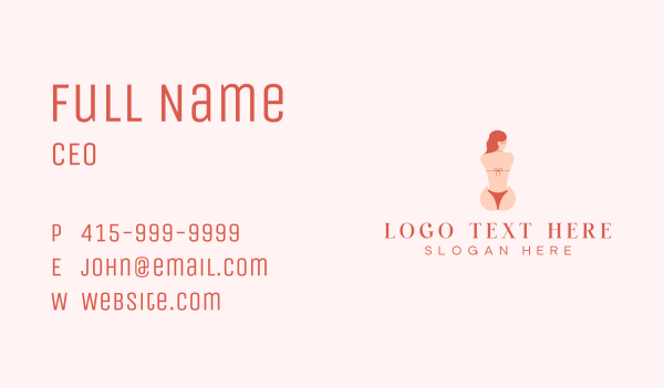 Bikini Sexy Lady Business Card Design Image Preview