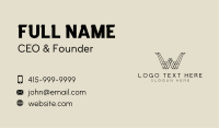 Construction Firm Letter W Business Card Image Preview