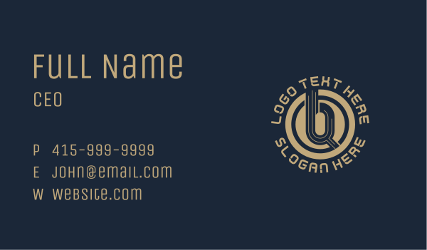 Gold Crypto Technology Business Card Design Image Preview