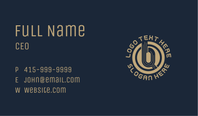 Gold Crypto Technology Business Card Image Preview