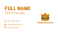 Burger Crown Business Card Image Preview