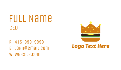 Burger Crown Business Card Image Preview