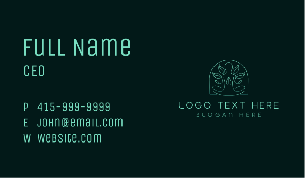 Organic Meditation Spa Business Card Design Image Preview