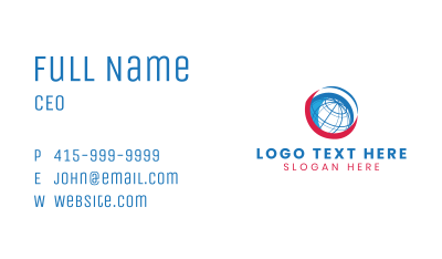 Abstract Globe Company Business Card Image Preview
