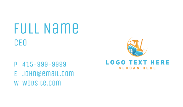 Cleaning Housekeeping Sanitation Business Card Design Image Preview