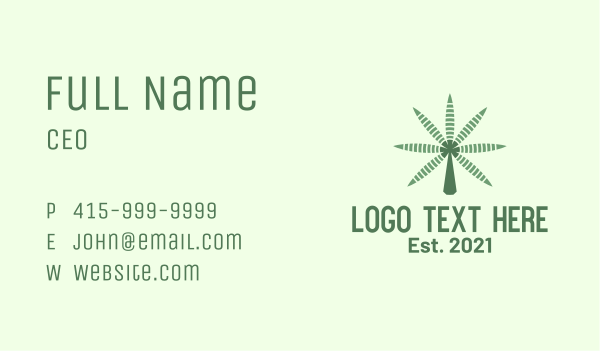 Cannabis Leaf Radar Business Card Design Image Preview