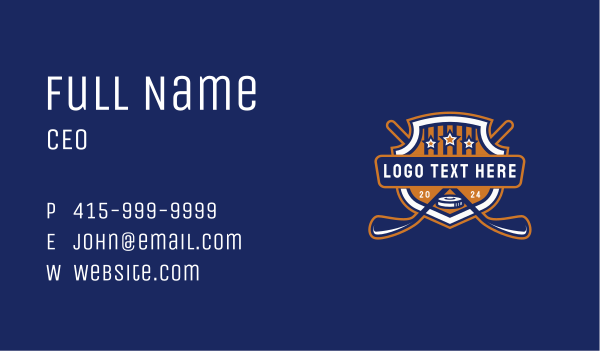 Hockey Sports Club Business Card Design Image Preview