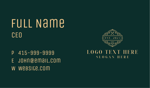 Fine Dining Restaurant  Business Card Design Image Preview