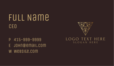 Premium Gold Triangle Business Card Image Preview