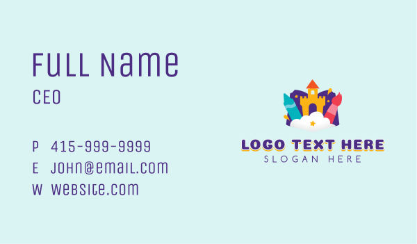 Kids Castle Book Business Card Design Image Preview