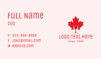 Canadian Cocktail Bar  Business Card Image Preview