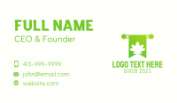 Green Cannabis Bookmark Business Card Image Preview