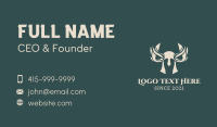 Horned Medieval Helmet Business Card Design