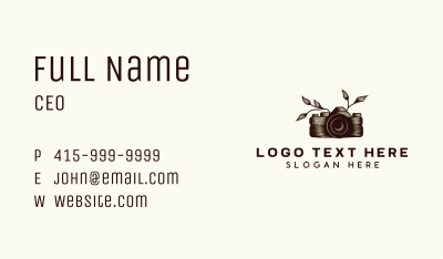 Camera Floral Photography Business Card Image Preview