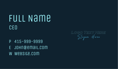 Outline Signature Business Business Card Image Preview