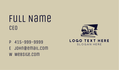 Backhoe Construction Machinery Business Card Image Preview