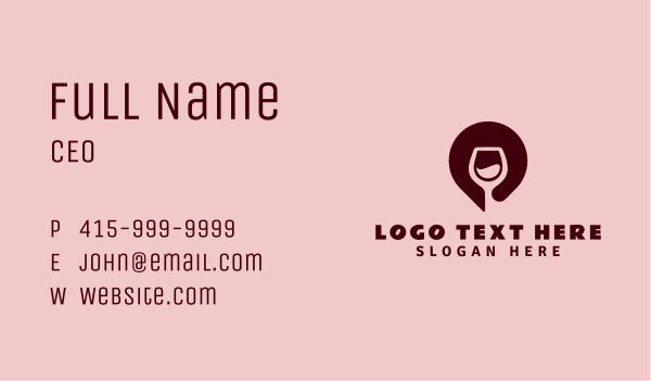 Wine Location Pin Business Card Design Image Preview