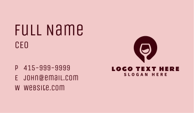 Wine Location Pin Business Card Image Preview